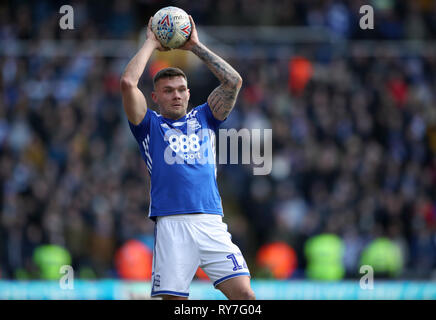 La ville de Birmingham au cours de la Doyen Harlee Sky Bet match de championnat à St Andrew's billions Trophy Stadium, Birmingham. Banque D'Images