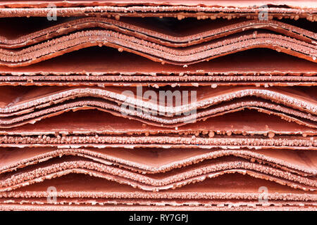 Close up detail de cathodes en cuivre Banque D'Images