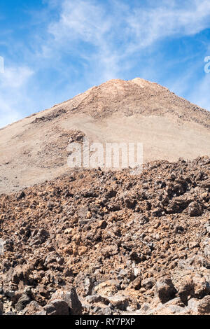 Volcan dormant, le Mont Teide, dans le Parc National du Teide, Tenerife, Canary Islands Banque D'Images