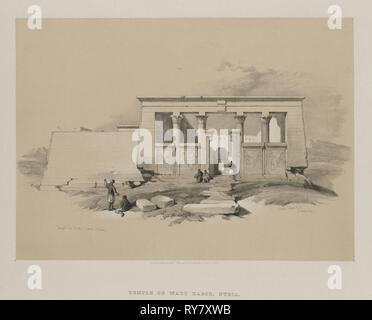 L'Egypte et la Nubie, Volume II : Temple à Wadi Dabod, Nubia, 1848. Louis Haghe (britannique, 1806-1885), après que David Roberts (1796-1864), britannique. Lithographie couleur ; feuille : 36 x 43,8 cm (14 3/16 x 17 1/4 in.) ; Image : 25 x 35,1 cm (9 13/16 x 13 13/16 dans Banque D'Images