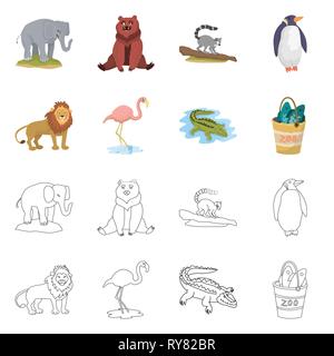 Elephant,porter,lemur,penguin,lion,crocodile,flamingo,mignon,benne,brun,monkey,blanc,rose,alligator,creche,poisson,Afrique,jungle,complet,sommeil,arbre,sauvage mane,funny, pêche,,Russie,sud,nord,tropical,tête,nature,faune,fun,loisirs,parc,zoo safari,animal,flore,forêt,set,icône,,illustration,collection,isolé,design,graphisme,élément vecteur vecteurs,signer , Illustration de Vecteur