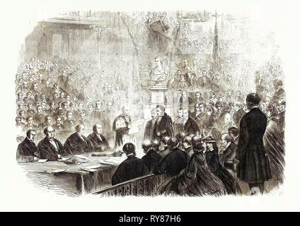 Inauguration du buste de Son Altesse Royale le Prince de Galles à l'école secondaire Édimbourg 1862 Banque D'Images