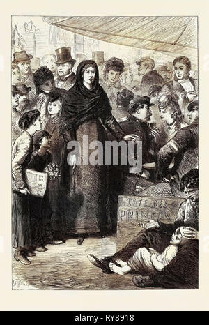 Scène sur le Boulevard Montmartre Paris : Une Administration Démographie 1871 Banque D'Images