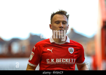 9 mars 2019, Oakwell, Barnsley, Angleterre ; Sky Bet la League One, Barnsley vs Accrington Stanley ; Cauley Woodrow (09) de Barnsley Crédit : John Hobson/News Images images Ligue de football anglais sont soumis à licence DataCo Banque D'Images