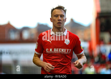 9 mars 2019, Oakwell, Barnsley, Angleterre ; Sky Bet la League One, Barnsley vs Accrington Stanley ; Cauley Woodrow (09) de Barnsley Crédit : John Hobson/News Images images Ligue de football anglais sont soumis à licence DataCo Banque D'Images