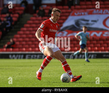 9 mars 2019, Oakwell, Barnsley, Angleterre ; Sky Bet la League One, Barnsley vs Accrington Stanley ; Cauley Woodrow (09) de Barnsley Crédit : John Hobson/News Images images Ligue de football anglais sont soumis à licence DataCo Banque D'Images