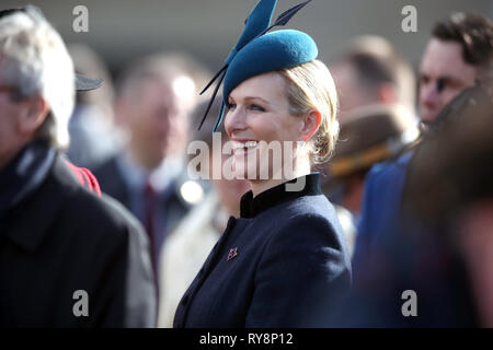 Zara Tindall Champion Pendant Jour de la Cheltenham Festival 2019 à l'Hippodrome de Cheltenham. Banque D'Images