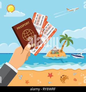 Voyage Vacances d'été et concept Illustration de Vecteur