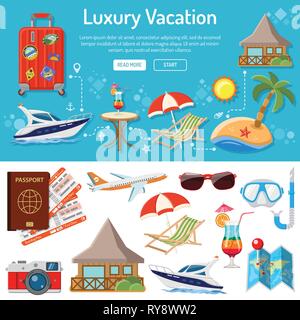 Vacances et tourisme des infographies Illustration de Vecteur