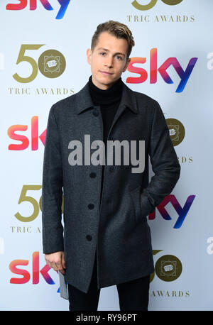 James McVey assistant à la remise des Prix 2019 TRIC 50ème anniversaire célébration tenue à l'hôtel Grosvenor House, Londres. Banque D'Images