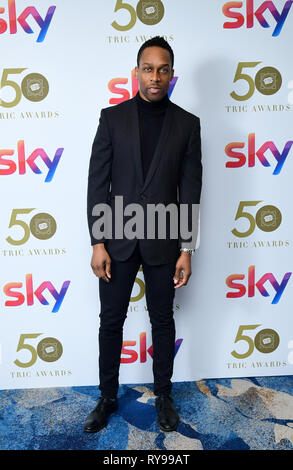 Lemar assistant à la remise des Prix 2019 TRIC 50ème anniversaire célébration tenue à l'hôtel Grosvenor House, Londres. Banque D'Images