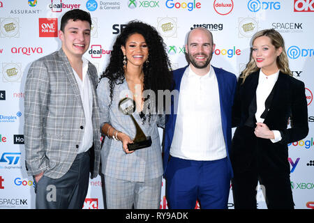 Participation à la remise des Prix 2019 TRIC 50ème anniversaire célébration tenue à l'hôtel Grosvenor House, Londres. Banque D'Images