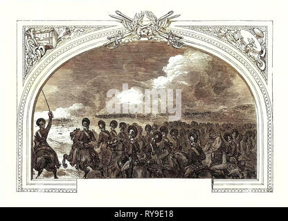 Bataille d'Assaye, (Wellesley), September 23rd, 1803. Une grande bataille de la Seconde Guerre Anglo-Maratha ont lutté entre la Confédération Maratha et la British East India Company. Il s'est produit le 23 septembre 1803 près de Assaye dans l'ouest de l'Inde Banque D'Images