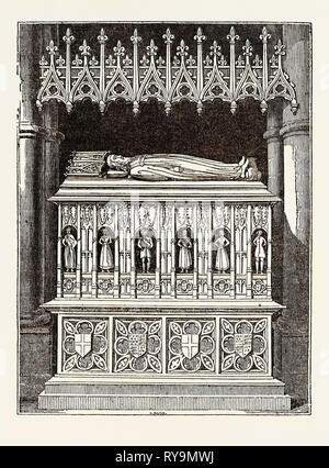 Tombe de EDWARD II DANS LA CATHÉDRALE DE GLOUCESTER, Royaume-Uni, Angleterre, Grande-Bretagne, Europe, France, Grande Bretagne, Banque D'Images