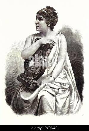 Madame Marie Roze - 1846 - 1926 Mapleson, Opéra Français, soprano, comme Margherita dans l'Opéra de Mefistofele, gravure 1880 1881 Banque D'Images