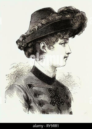 Young Lady's Hat, la mode, la gravure 1882 Banque D'Images