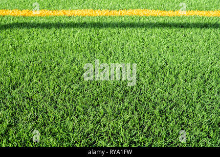 Camp de soccer avec gazon artificiel Banque D'Images