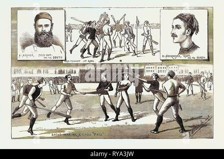 La Crosse, match joué samedi dernier à Kennington Oval, par Nord de l'Angleterre contre l'Afrique, 1883 Banque D'Images