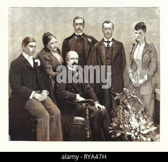 Les Noces d'argent du duc et de la Duchesse de teck : Groupe Portrait du duc et de sa famille Banque D'Images