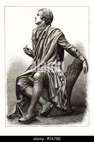 Statue du poète écossais Robert Burns, 1759 1796 Banque D'Images