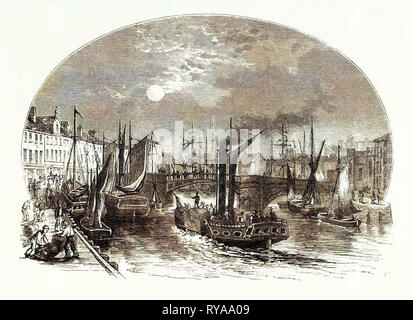 Édimbourg : Leith Harbour 1829 Banque D'Images