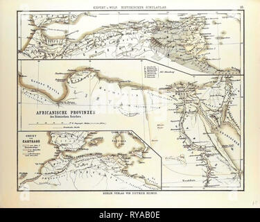 Carte de la province de l'Afrique de l'Empire romain Banque D'Images