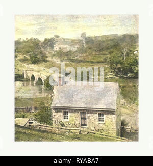 American Civil War : Pont sur la Boonsboro Pike, Antietam, Maryland, une maison en pierre sur le côté de l'Est Pont d'Antietam. Photo, à l'albumine Banque D'Images