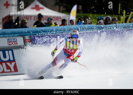 El Tarter, Andorre. Mar 13, 2019. Audi FIS Ski World Cup Finale, jour 1 ; Beat Feuz (SUI) tombe sur la ligne d'arrivée lors de la finale de la descente hommes : Action Crédit Plus Sport/Alamy Live News Banque D'Images