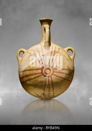L'Âge de Bronze en terre cuite décorée d'Anatolie ballon eau - Kültepe Kanesh - Musée des civilisations anatoliennes, Ankara, Turquie. Banque D'Images
