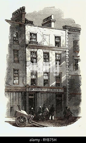 Tom's Coffee House, Great Russell Street, Covent Garden, Londres, Royaume-Uni, 1865 Banque D'Images