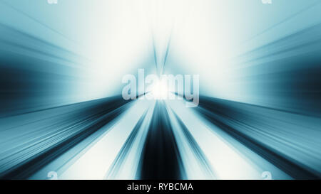 Lueur bleue. Brillance des couleurs. Lignes de flou. En verre transparent. Abstract Banque D'Images