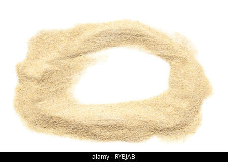 Tas de sable sur fond blanc Banque D'Images