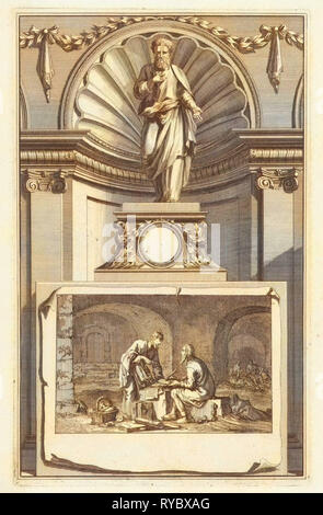 Père de l'église Eusèbe de Césarée, Jan Luyken, Zacharie Chatelain II, Jan Goeree, 1698 Banque D'Images