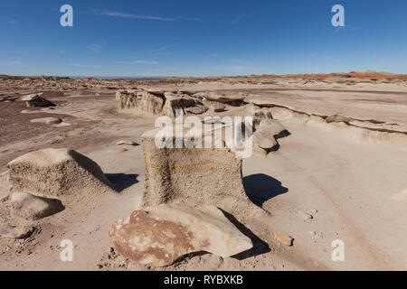 Des formations rocheuses sculptées dans Bisti Wilderness Banque D'Images