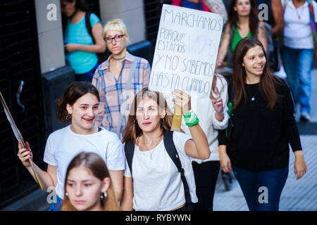 Manifestation sur la Journée internationale de la femme à Buenos Aires, Argentine Banque D'Images