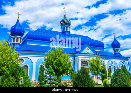 Banchensky balakleya église du monastère Sainte Ascension avec la couleur bleue Vue latérale du toit Banque D'Images