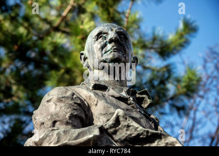 Buste de Bruckner dans Stadtpark, Vienne. Anton Bruckner était un compositeur autrichien connu pour ses symphonies, messes, motets et Banque D'Images