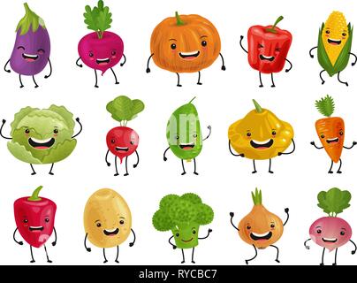 Ribambelle de légumes. Concept d'aliments frais. Cartoon vector illustration Illustration de Vecteur