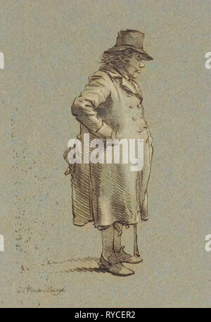 Portrait de Henry Delbroek, debout, profil droit, en bas à gauche : H. Van der Brugh, Hendrik van der Burgh, 1779 - 1858 Banque D'Images