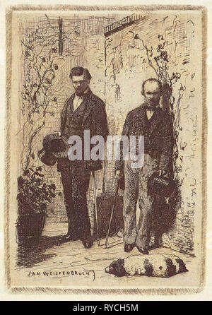 Autoportrait de Frederick Henry Weissenbruch, Jan Weissenbruch, 1837 - 1880 Banque D'Images