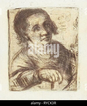 Homme avec canne, Jan Chalon, 1748 - 1795 Banque D'Images