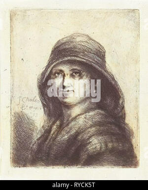 Femme avec capuche, Jan Chalon, 1793 Banque D'Images