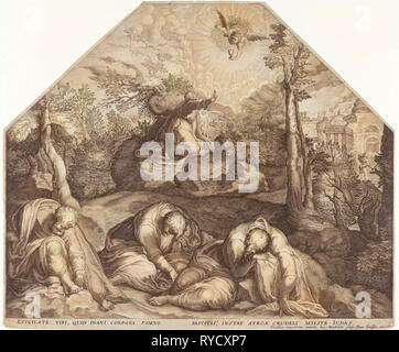 Le Christ au Jardin de Gethsémani, Sans titre by munier Jacob, Johannes Janssonius, 1615 Banque D'Images