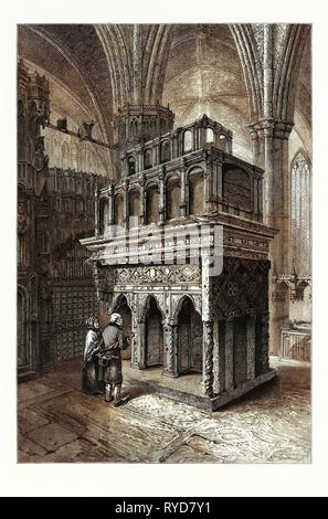 Édouard le Confesseur du sanctuaire, l'abbaye de Westminster, Londres, UK, Angleterre, Grande-Bretagne, Europe, France, Grande Bretagne, Banque D'Images
