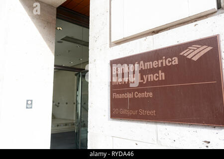 Bank of America, Merrill Lynch, centre financier, Giltspur Street, London, EC1, UK Banque D'Images