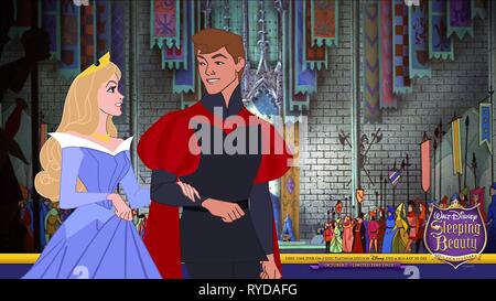 PRINCESS AURORA,PRINCE PHILLIP, Sleeping Beauty, 1959 Banque D'Images