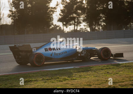 CIRCUIT DE CATALUNYA, ESPAGNE - MONTMELO, Feb 26th, 2019 - George Russel de Grande-Bretagne (63) Williams Racing sur la voie F1 Test. Banque D'Images