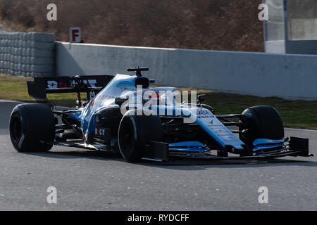 CIRCUIT DE CATALUNYA, ESPAGNE - MONTMELO, Feb 26th, 2019 - George Russel de Grande-Bretagne (63) Williams Racing sur la voie F1 Test. Banque D'Images