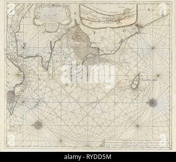 Tableau de la mer d'une partie de la côte de Bretagne, anonyme, Johannes van Keulen (I), inconnu, 1681 - 1803 Banque D'Images