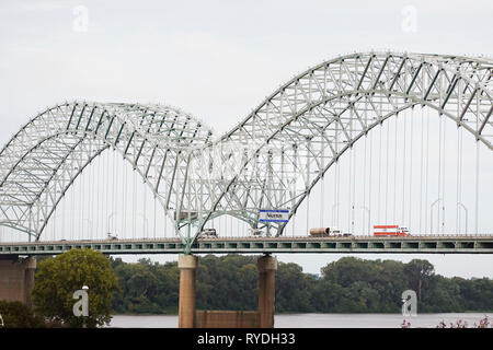 Hernando de Soto Bridge Memphis Tennessee Banque D'Images